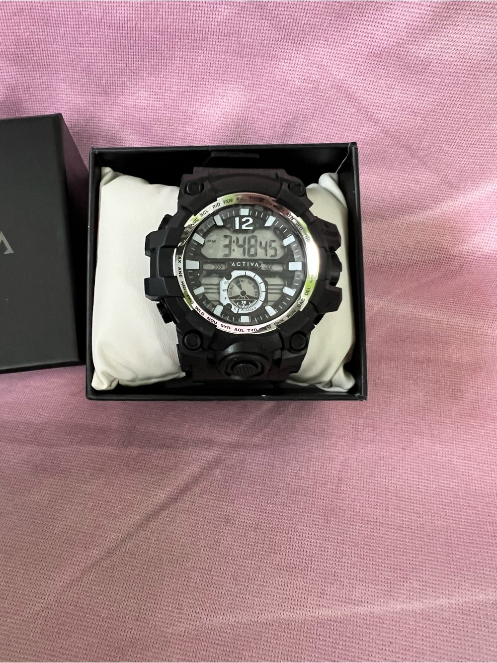 NEW Activa by Invicta Men's Black Sport Digital-Analog Watch